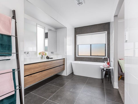 Karana Downs bathroom renovation with innovative layout